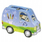 car shaped biscuit tin box with handle