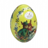 Easter egg tin for biscuit packaging