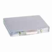 rectangular biscuit tin box with handle and lock