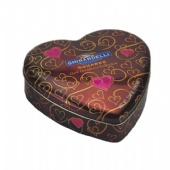 brown GHIRARDELLI heart Valentine Tin Box