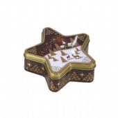 star shaped chocolate tin box