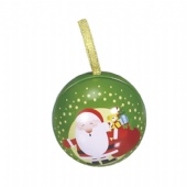 New design ball shaped christmas tin cans