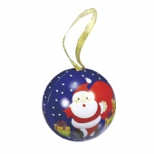 lovely custom printed metal christmas ball candy box