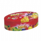 red metal fruit candy packaging box