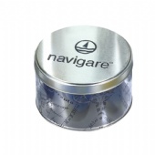 navigare round tin box with PET Body