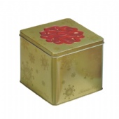 embossed square tin box