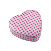 Heart shaped chocolate tin box