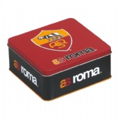 AS ROMA square tin box