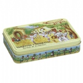 hinged rectangular candy tin