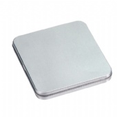 square silver tin can