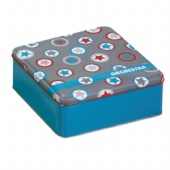 printed square candy tin box