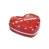 red mini Heart Tin Box