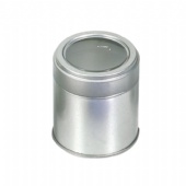 round window tin with flush lid