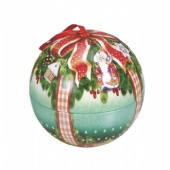 Christmas gift packaging ball shaped Tin Box