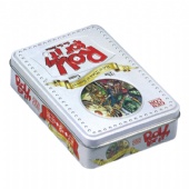 rectangular 3D embossed candy tin box with hinged lid