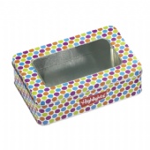 Window lid rectangular candy tin box