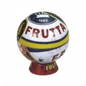 globe shaped coin tin box