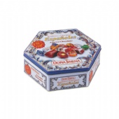 hexagon shaped chocolate tin box