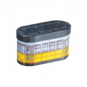 Small Lisbon Portugal Streets Bus shaped tin box