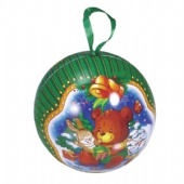 Christmas ball tin box