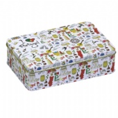 rectangular hinged candy tin