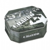 rectangular candy tin box with cut coner