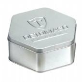 silver hexagon candy tin