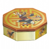 Kung Fu panda tiger octagonal candy tin box