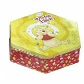 hexagonal tin box for candy packaging