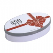 oval gift tin box for candy packaging