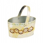 ellipse tin bucket with handle