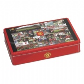 stepped lid rectangular candy tin box