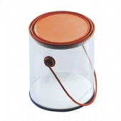 Round Clear PVC Tin bucket