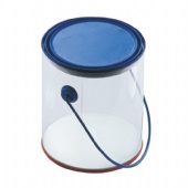 ROUND CLEAR PVC SIDED TIN CANS