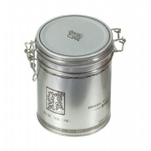 Round Tin Can With Airtight Lid And Wire Closing System