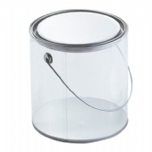 Round Clear PVC Sided Tin bucket