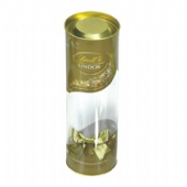 Clear Plastic Tube with tinplate lid and bottom