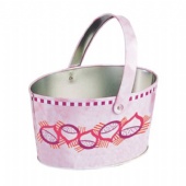 egg Christmas Tin Buckets with Handle