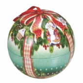 Christmas Ball Ornament Gift Tin