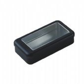 black watch window rectangular tin box