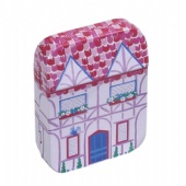 Christmas House Shape Tin Box