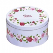 Round Christmas Tin Box