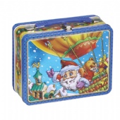 Vintage Christmas storage tin box