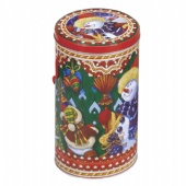 Round Christmas Biscuit Tin Container