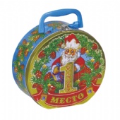 Custom shaped christmas tin box