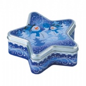 Star-shaped Christmas gift tin box