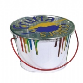 candy tin bucket with clear lid