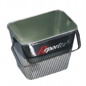 rectangular candy tin bucket with handle