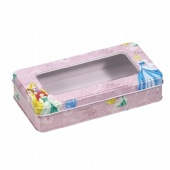 rectangular candy tin with window lid