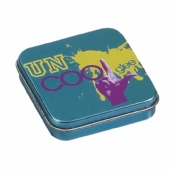 small square candy tin